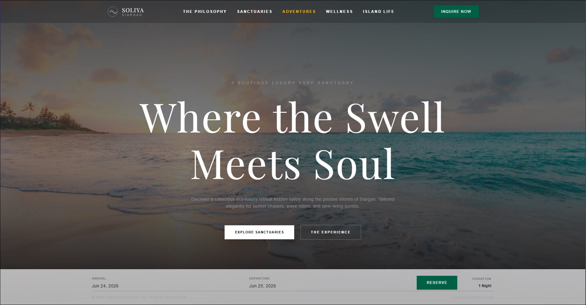 Soliya Resort Website